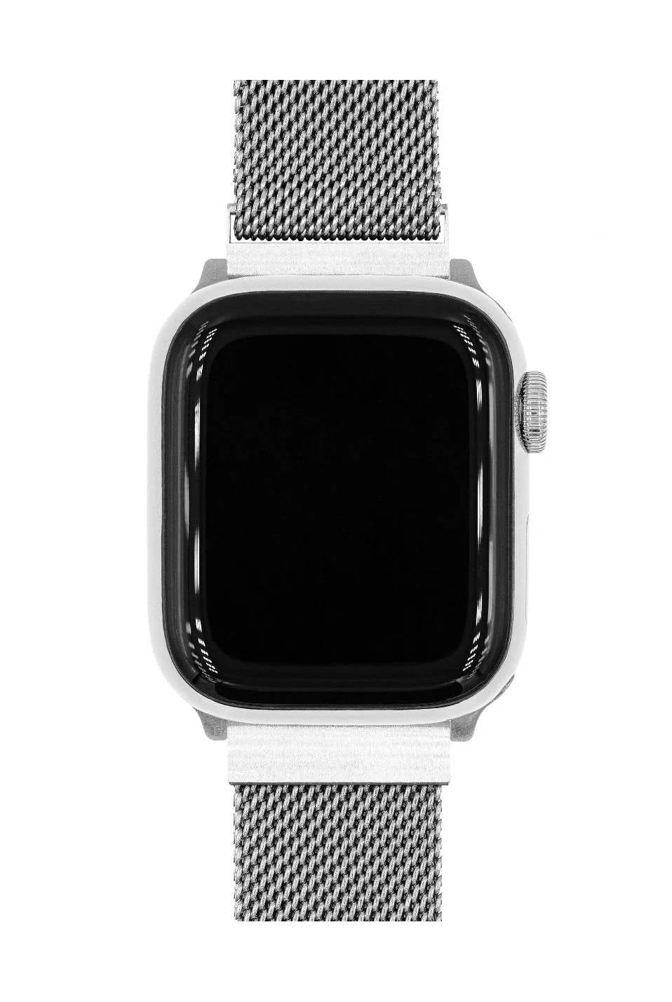 Hirsch Milanaise for Apple Watch L Silver kellon ranneke