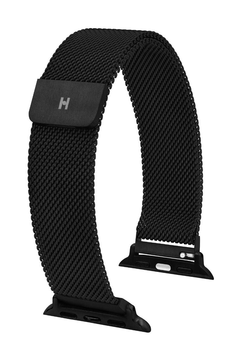 Hirsch Milanaise for Apple Watch kelloranneke, musta