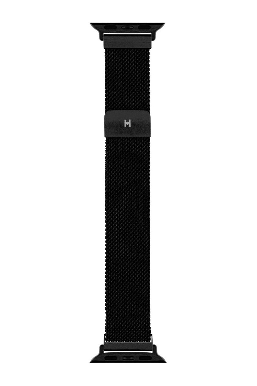 Hirsch Milanaise for Apple Watch kelloranneke, musta
