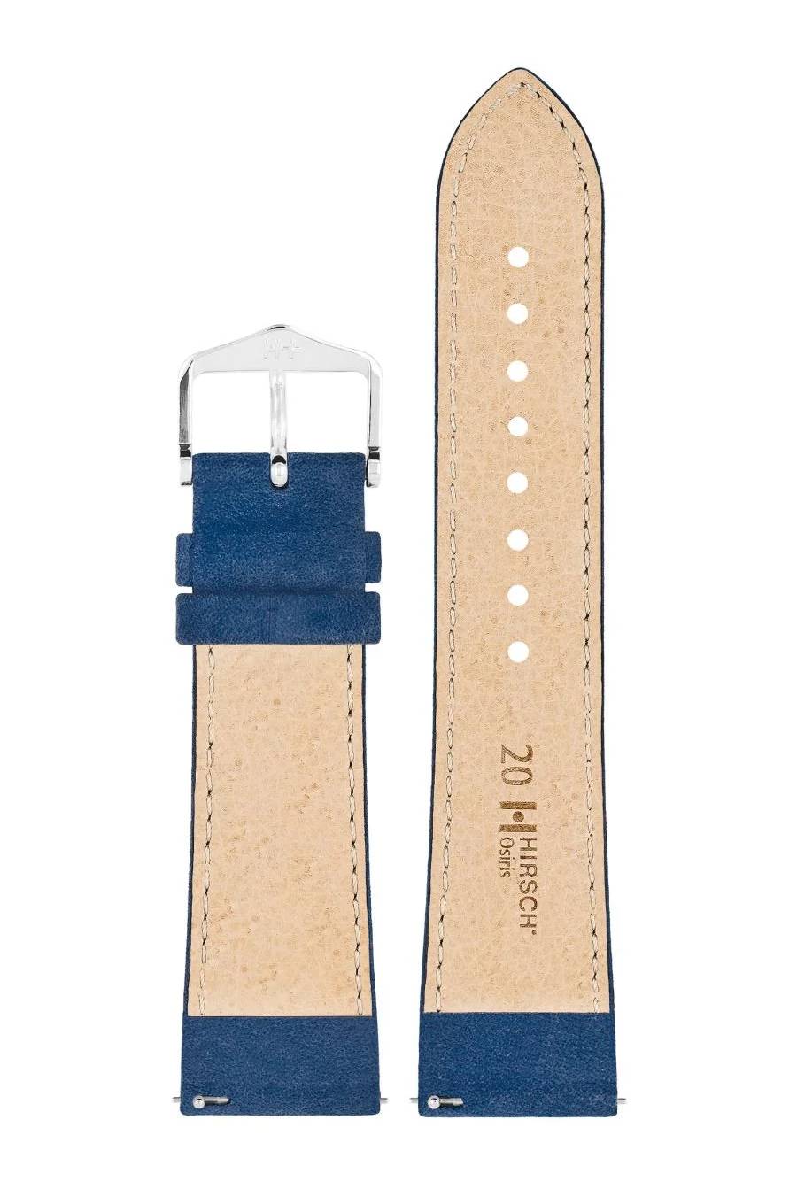 Hirsch Osiris Nubuk M Dark Blue kellon ranneke