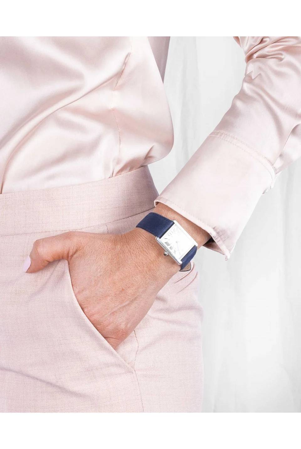 Hirsch Osiris Nubuk M Dark Blue kellon ranneke