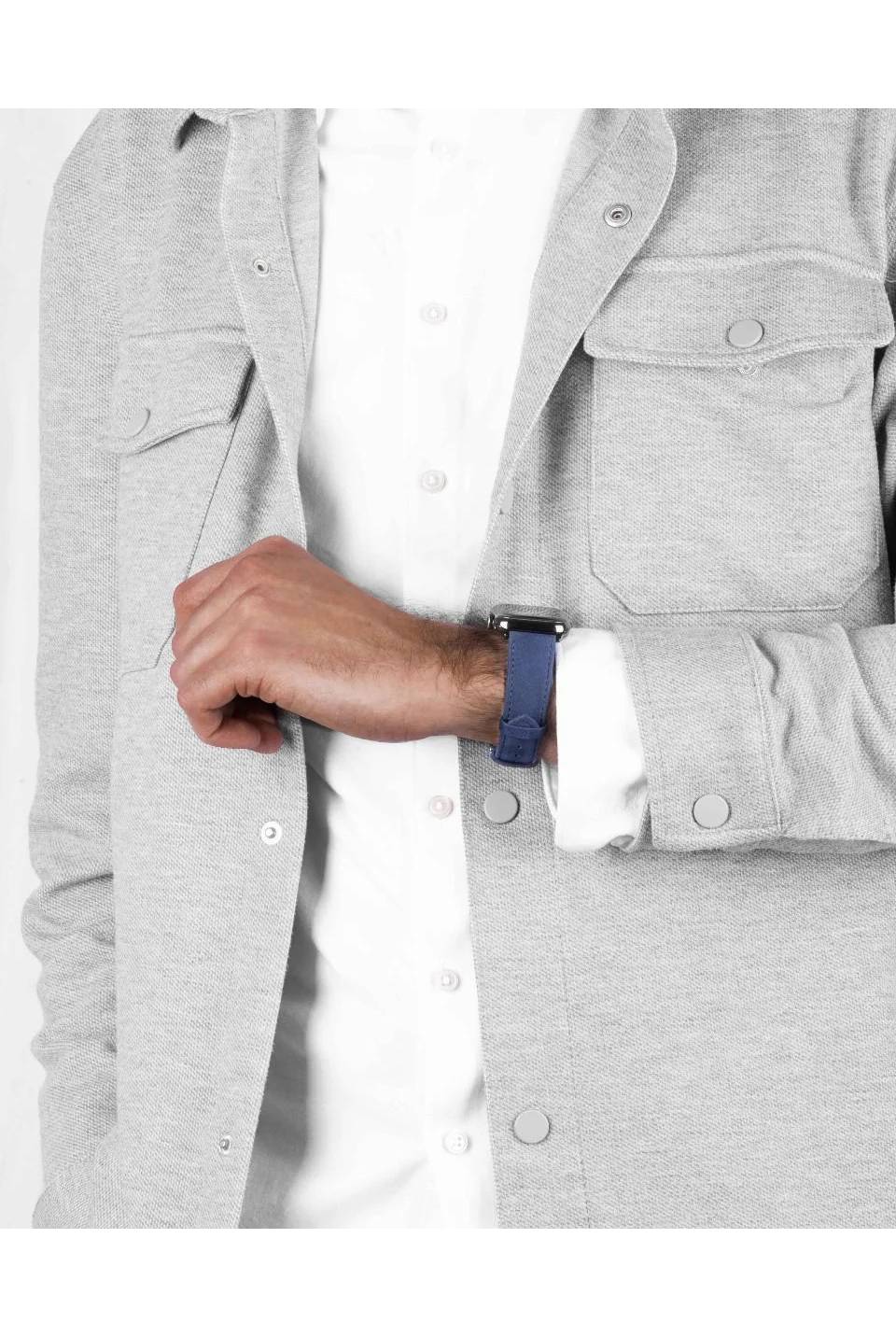 Hirsch Osiris Nubuk M Dark Blue kellon ranneke