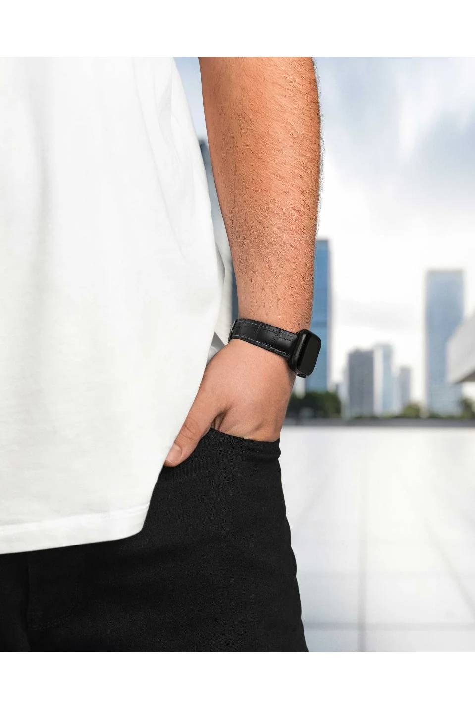 Hirsch Paul for Apple Watch L Black kellon ranneke