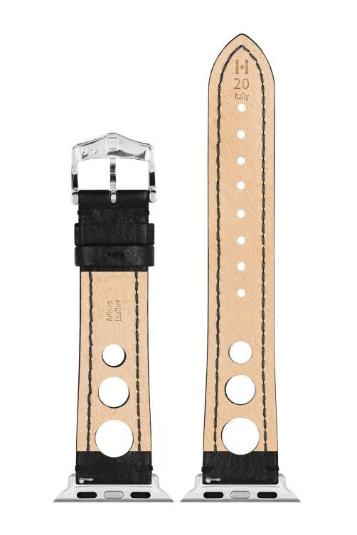 Hirsch Rally for Apple Watch kelloranneke, musta
