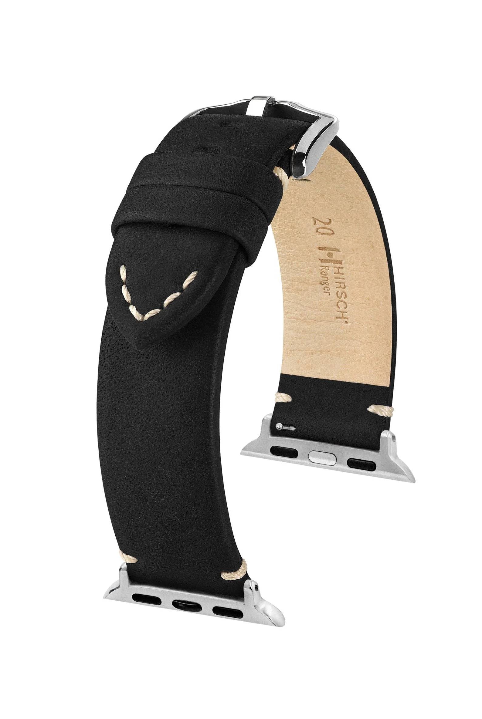 Hirsch Ranger for Apple Watch L Black kellon ranneke