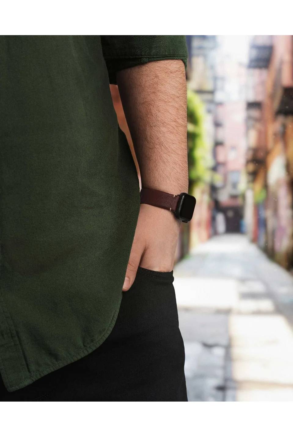 Hirsch Ranger for Apple Watch L Brown kellon ranneke