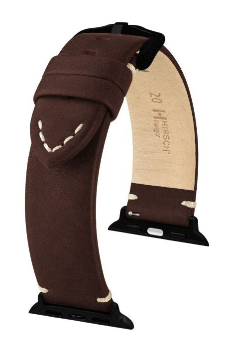 Hirsch Ranger for Apple Watch kelloranneke, ruskea