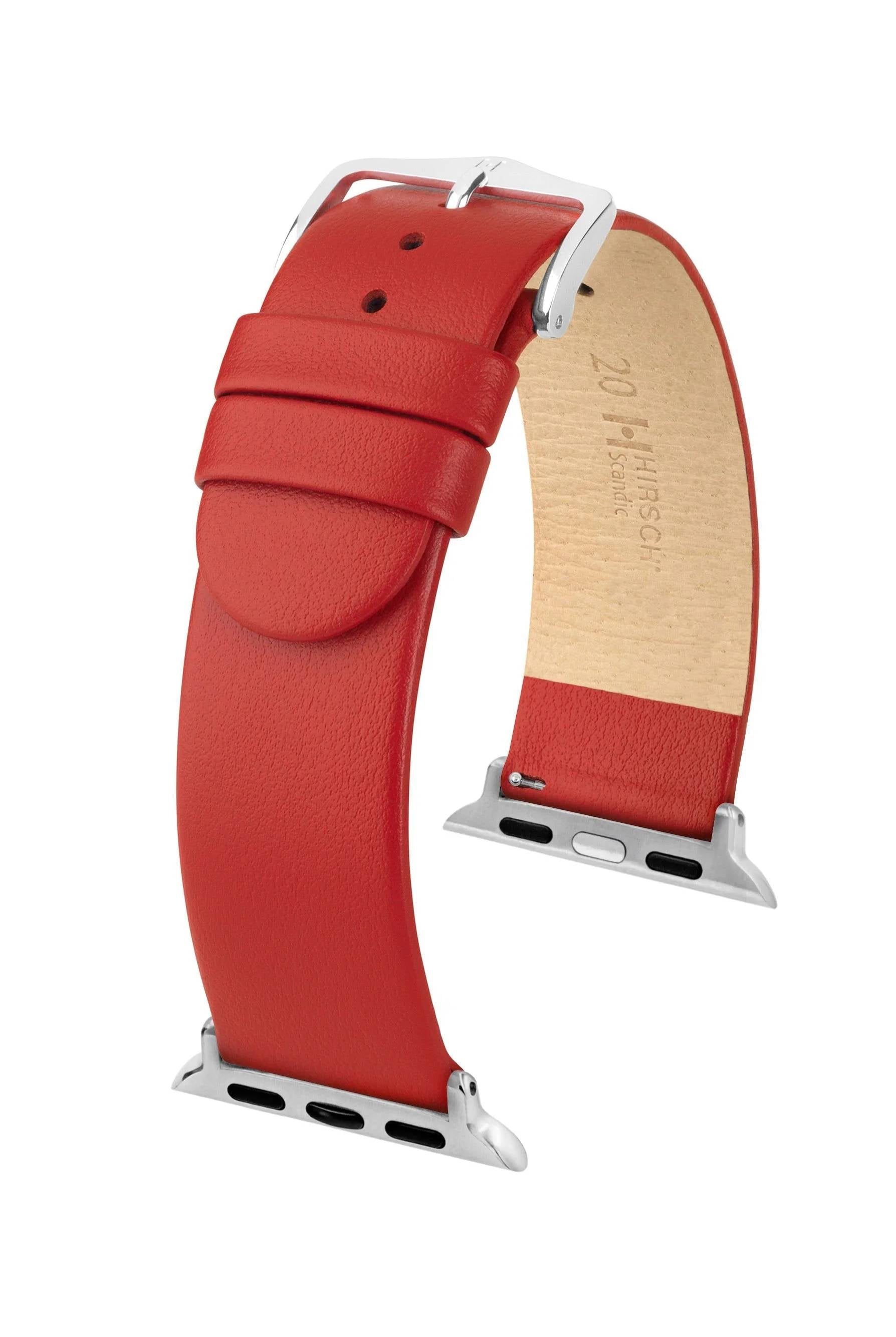 Hirsch Scandic for Apple Watch M Red kellon ranneke