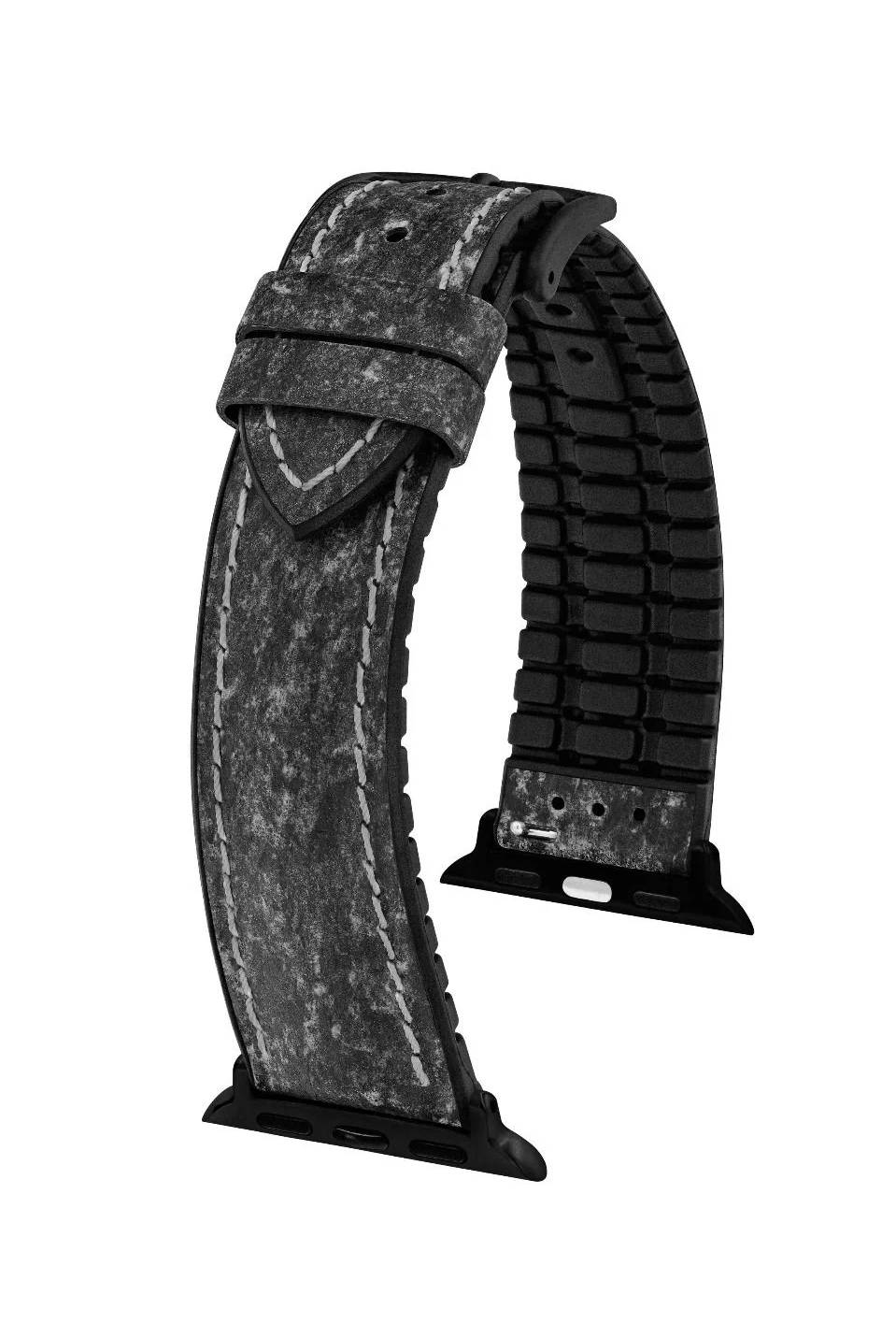 Hirsch Stone for Apple Watch L Black kellon ranneke