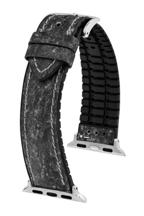 Hirsch Stone for Apple Watch kelloranneke, musta