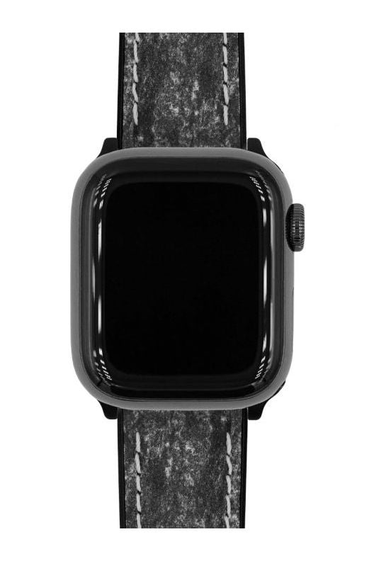 Hirsch Stone for Apple Watch kelloranneke, musta