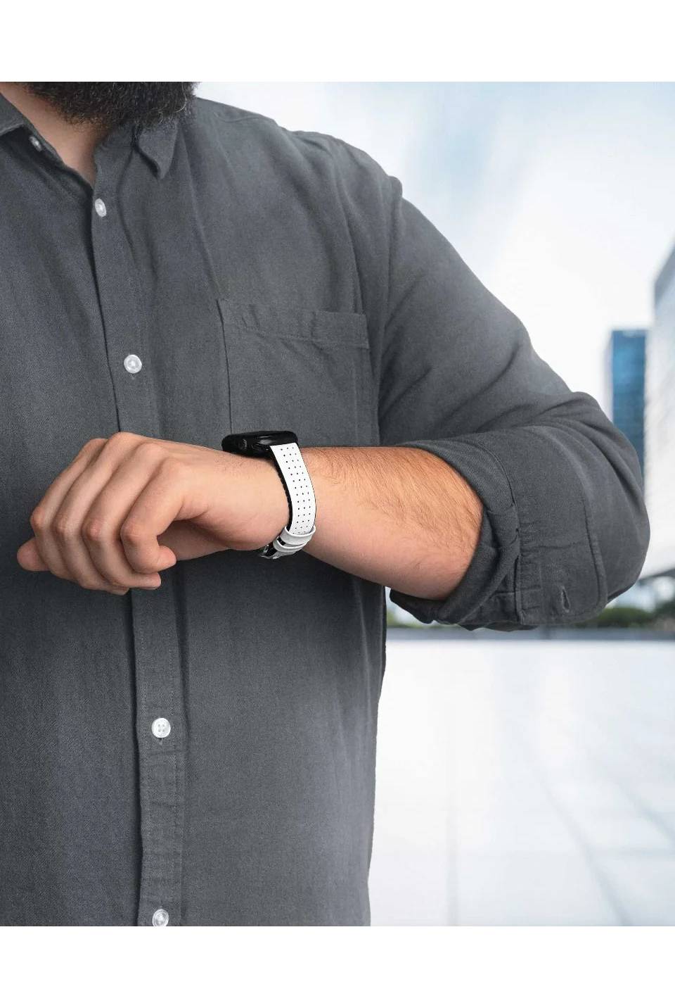 Hirsch Tiger for Apple Watch L White kellon ranneke 0915075000AD
