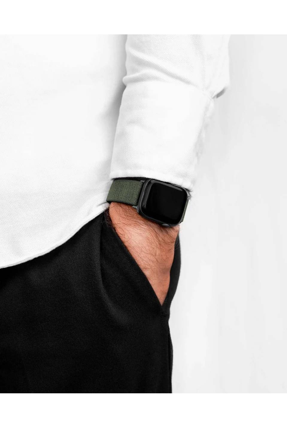 Hirsch Vocem for Apple Watch L Green kellon ranneke