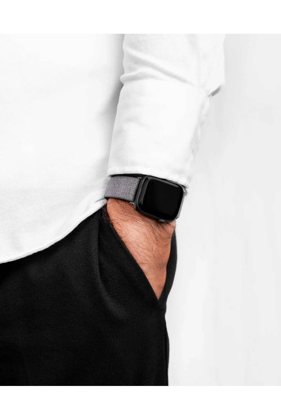 Hirsch Vocem for Apple Watch L Grey kellon ranneke