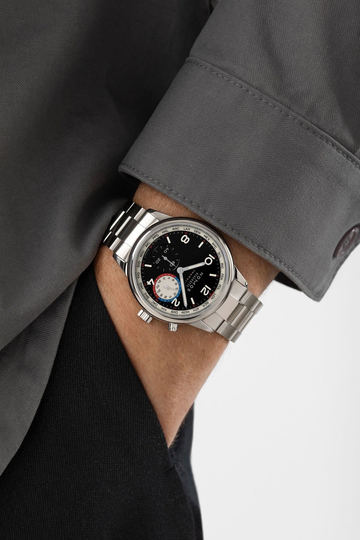 Nomos Glashütte Club Sport Neomatik Worldtimer Dark 793