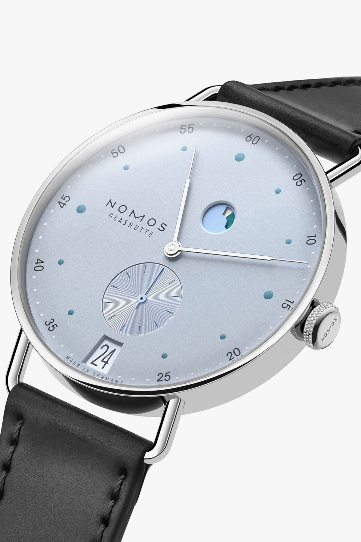 Nomos Glashütte Metro Date Power Reserve Ice Blue 1121