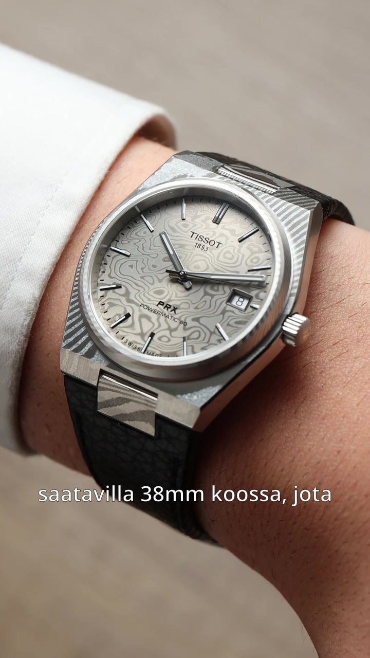 Tissot PRX 38mm Damascus Damaski teräs kello esittelyvideo