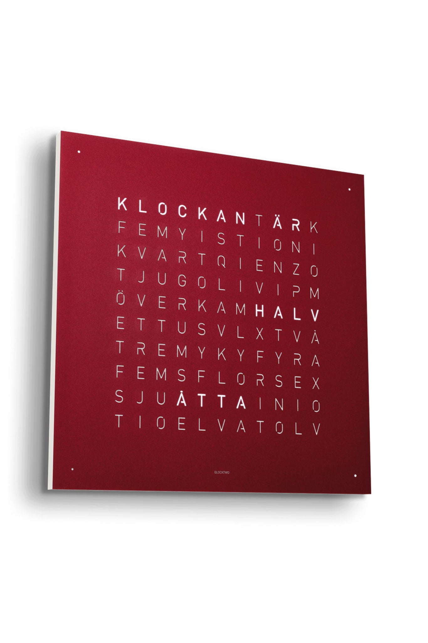 Qlocktwo Earth 45 Red Velvet