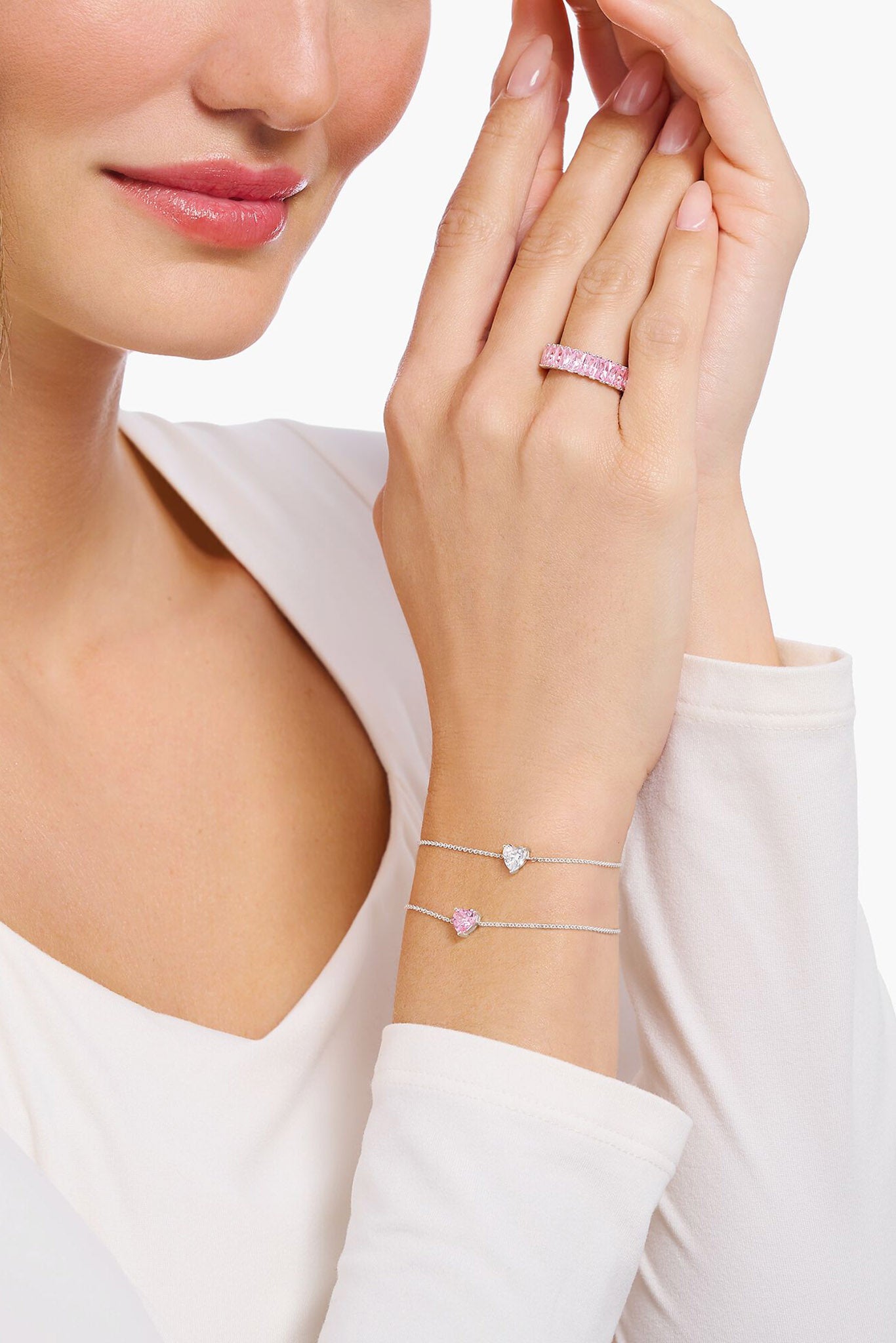 Thomas Sabo Pinkki Sydän rannekoru
