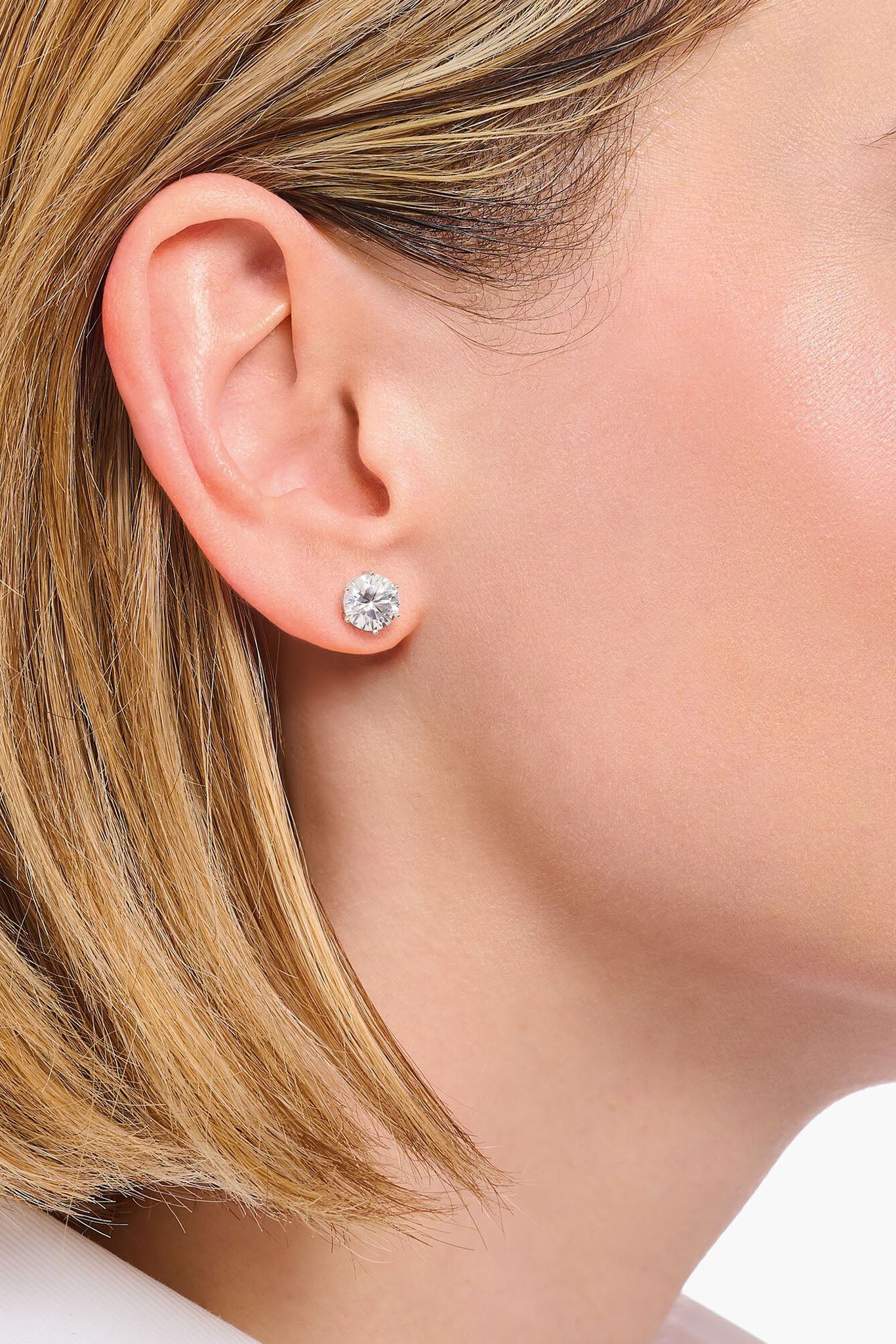 Thomas Sabo White Zirconia hopeiset korvakorut