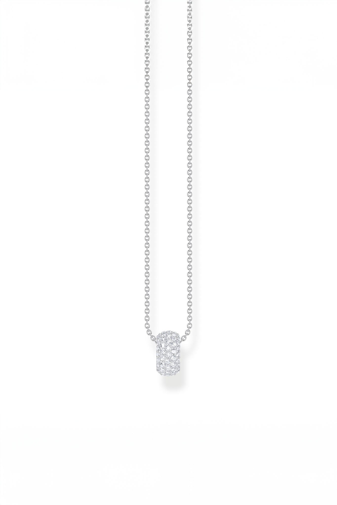 Thomas Sabo White Zirconia Ring hopeinen kaulakoru