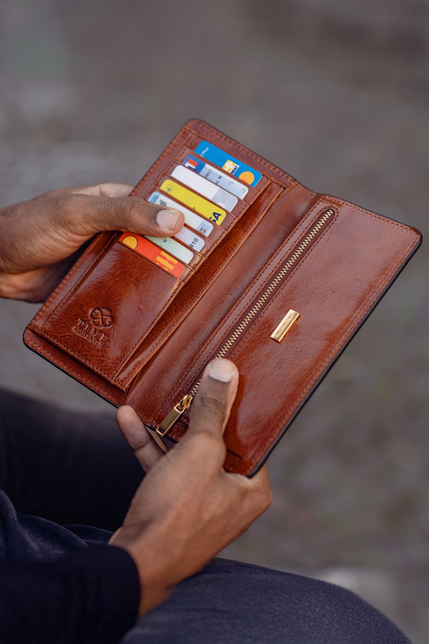 Time Resistance The Periodic Table, coat wallet lompakko, konjakki