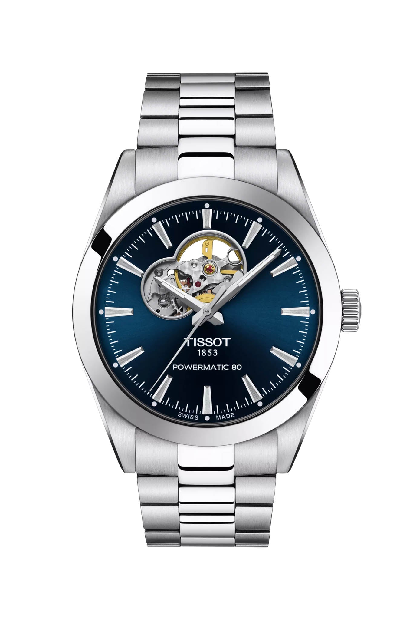 Tissot Gentleman Powermatic 80 Open heart rannekello