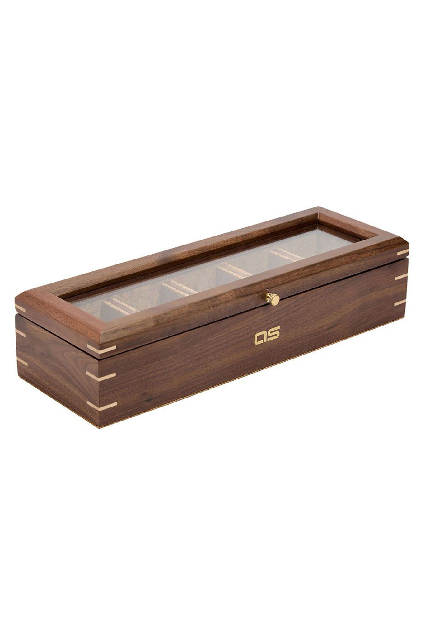 Wolf 1834 Analog:Shift Flatiron II, 5 kellon säilytyslaatikko, walnut